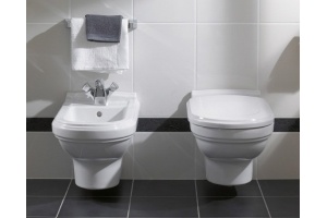 Крышка-сиденье Villeroy & Boch Hommage 8809 S6 R1 белый альпин, с микролифтом, петли латунь - 3