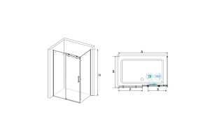 Душевой уголок RGW Tornado 120х90 черный стекло прозрачное - 2