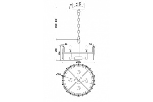 Подвесная люстра Maytoni Puntes MOD043PL-04CH - 3
