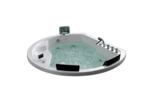 Акриловая ванна Gemy 185х162 белая с гидромассажем