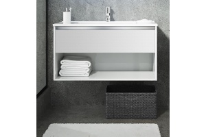 Тумба под раковину Sanvit Контур 60 белый глянец