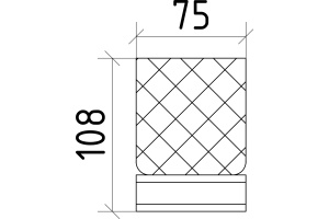 Стакан Boheme Royal Cristal Gold настольный - 2