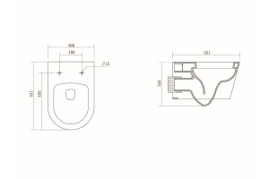 Унитаз подвесной Aquatek Бетта 53 белый с сиденьем микролифт (AQ1253W-00) - 2