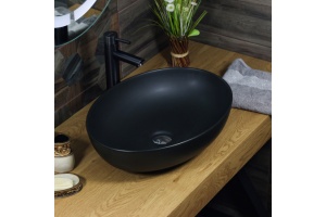 Накладная раковина Brevita MELANA 50 черная матовая - 2