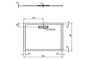 Поддон для душа Ideal Standard Ultraflat 90х90 черный - 3