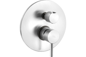 Смеситель Paffoni Light LIG019ST с ВНУТРЕННЕЙ ЧАСТЬЮ, для ванны с душем, сталь