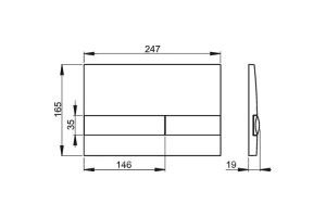 Кнопка смыва AlcaPlast  черный (M1718) - 2