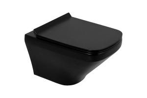 Чаша для подвесного унитаза BelBagno Sela черный матовый, без сиденья (BB3201CHR-MB)