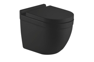 Унитаз подвесной Ceramalux черный, матовый, смыв AquaBlade (2198MB)