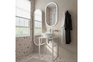 Мебель для ванной DIWO Элиста 60 белый мрамор, с раковиной Moduo 55 Leaf - 2