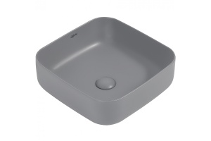 Накладная раковина Abber Rechteck 39 серая матовая