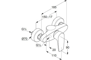 Смеситель для душа Kludi Pure&solid хром (348410575) - 3