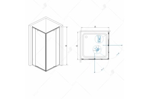 Душевой уголок RGW Passage PA-38 80х80 - 2