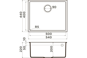 Мойка кухонная Omoikiri Bosen 54-U-GR leningrad grey - 2