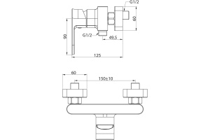 Смеситель BelBagno Terra TER ESDM CRM для душа - 2
