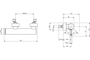 Смеситель для душа Villeroy & Boch Dawn хром (TVS10630115061) - 2
