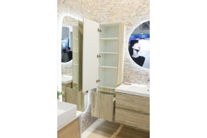 TECHNO Шкаф подвесной, фасады асимметричные, Дуб мелфорд 400x300x1600, AM-Techno-1600-AC-SO-LW823-R - 2