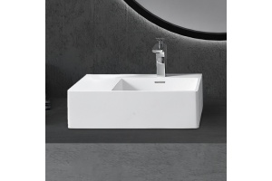 Раковина подвесная Abber Stein 56х38.5 R белый матовый