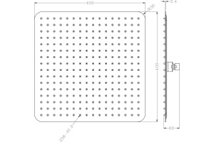 Верхний душ Rav Slezak 40х40 хром - 3