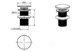 Донный клапан Boheme белый матовый - 2