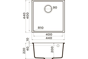 Мойка кухонная Omoikiri Bosen ваниль (4993596) - 2