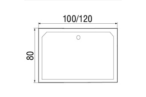 Поддон душевой прямоугольный River Wemor 120/80/41 S (10000006059) - 2
