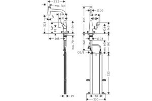 Кухонный смеситель Hansgrohe Metris Select M71 однорычажный, 240, с вытяжным душем, 2jet, sBox, хром 73817000 - 2