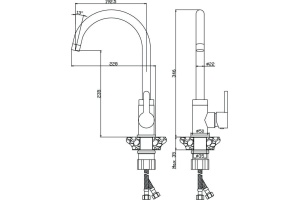 Смеситель Olive'S Torres 17430TR для кухонной мойки - 2