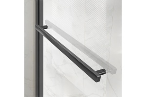 Душевая дверь Vincea Slim Soft 140х200 профиль сталь стекло прозрачное - 3