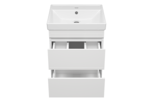 Тумба с раковиной Misty Енисей 50 белая глянцевая - 2