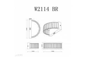 Накладной светильник iLedex Woodstock W2114 BR - 2