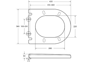 Крышка-сиденье Cezares Stylus белый (CZR-GN-SC) - 3