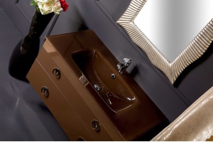 Раковина - столешница Armadi Art Lucido 100 темно - коричневый - 2