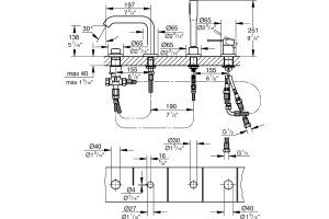 Смеситель Grohe Essence New 19578001 на борт ванны - 3
