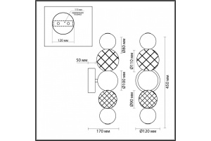 Бра Odeon Light Crystal 5008/7WL - 3