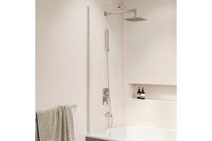  Шторка на ванну RGW Screens SC-056-8 50х150 профиль хром стекло прозрачное