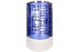 Душевая кабина DETO BM4590LEDBLACK с высоким поддоном, с сиденьем - 2