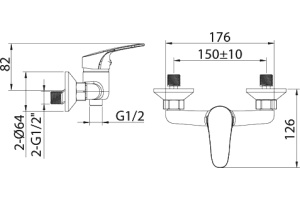 Смеситель Milardo Simp SIMSB00M03WA для душа - 3