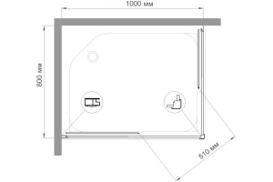 Душевой уголок Royal Bath HPD 100х80 профиль белый стекло прозрачное - 3