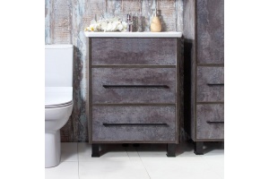 Тумба с раковиной Бриклаер Чили 60 цемент