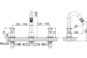 Смеситель для раковины D&K DA138 (DA1384101) - 2