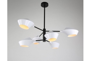 Люстра на штанге LUMINA DECO Romina LDP 6037-6 WT+BK - 3