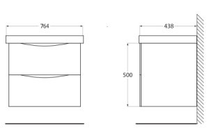 Тумба под раковину Belbagno Marino-Cer 80х50 Rovere Nature Grigio (MARINO-CER-800-2C-SO-RNG-P) - 2