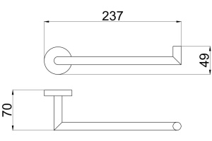 Полотенцедержатель Allen Brau Priority 23.7 черный матовый - 2