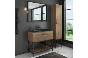 Тумба с раковиной Comforty Бредфорд 75 дуб темный - 2