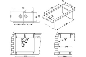 Мойка кухонная Alveus Rock Granital 90 arctic - 3