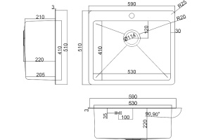 Мойка кухонная Zorg Inox HD 5951 - 2