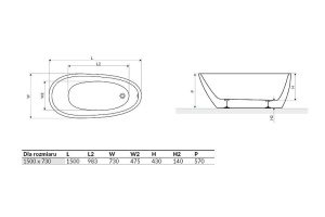 Акриловая ванна Excellent Olia 150х73 белая - 3