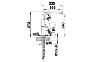 Смеситель для кухонной мойки Blanco Avona серый (521279) - 2