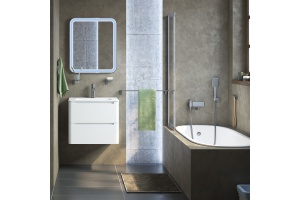 Смеситель Iddis Slide для ванны с душем, графитовый SLIGM00i02 - 3